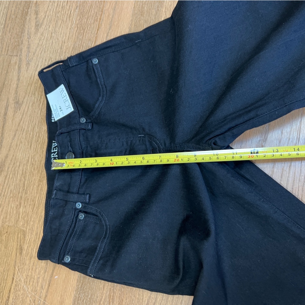 J. Crew Black High-Rise Wide Leg Jeans Sz 24P - Picture 12 of 14